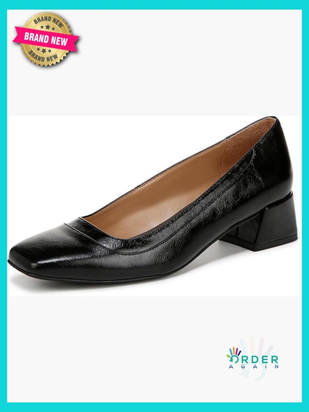 Womens Block Heel Pumps Square Toe Slip On Cushioned Comfort Heels Casual Fall